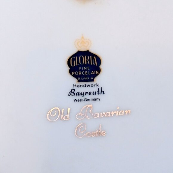 Vtg Old Bavarian Castle Porcelain Wall Plate 7.5" Made in West Germany 60s-70s - Picture 3 of 3